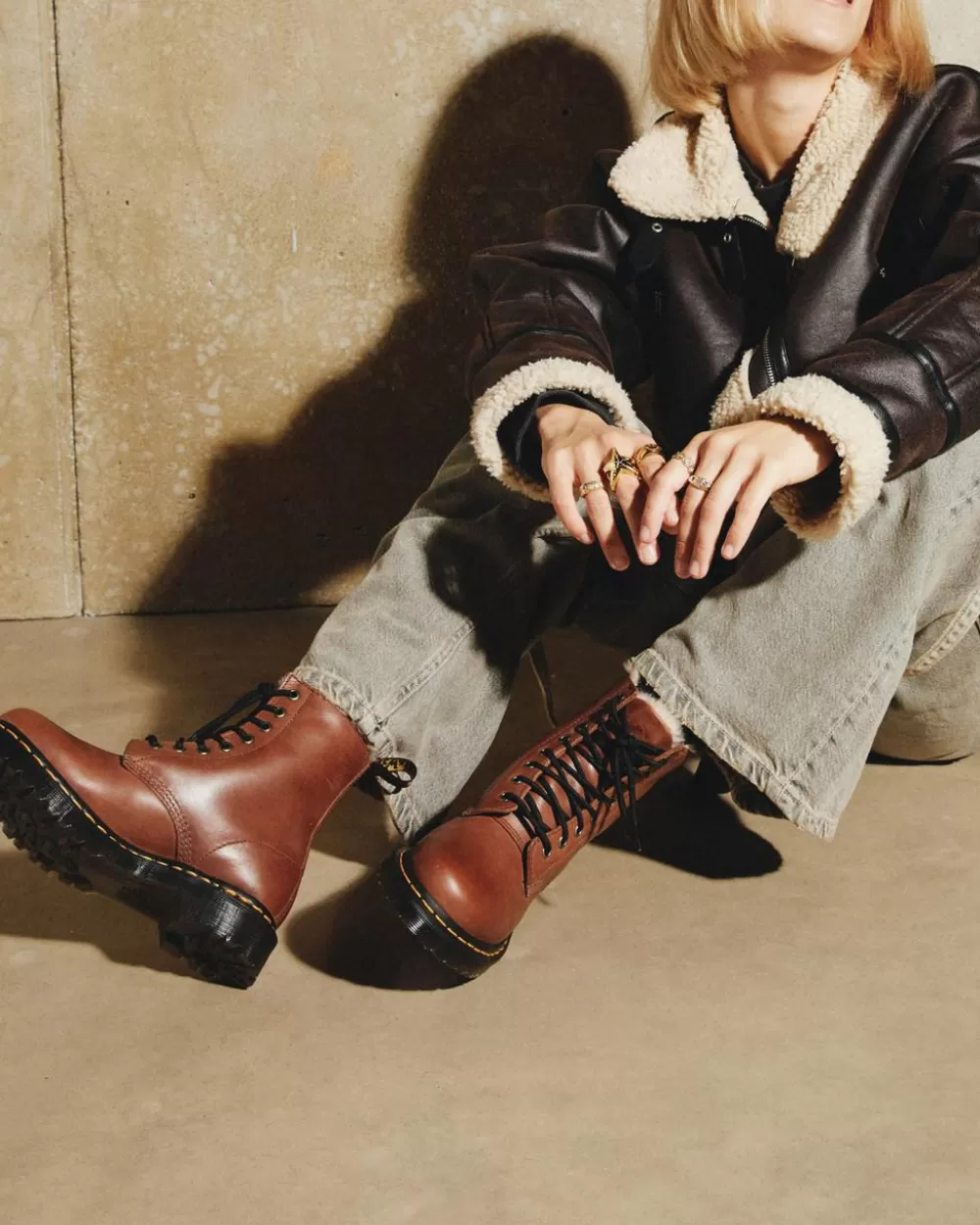 1460 Serena Faux Fur Lined Leather Lace Up -Maiharit*Dr. Martens Best Sale