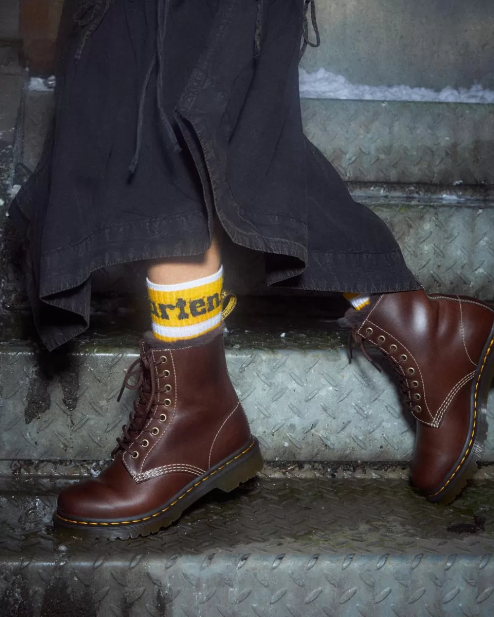 1460 Serena Faux Fur Lined Leather Lace Up -Maiharit*Dr. Martens Discount