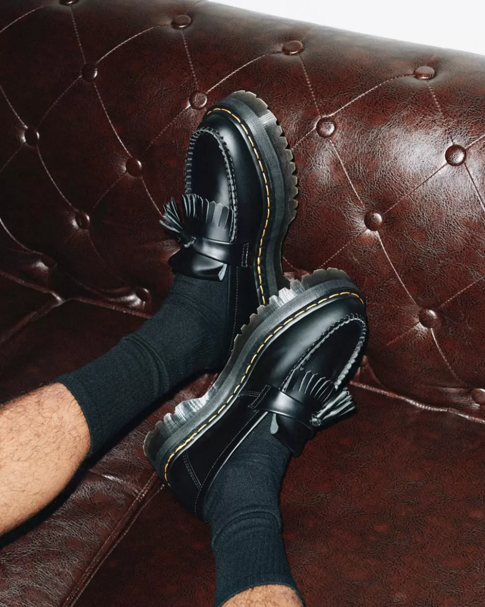 Adrian Quad Leather Platform Tassle -Loaferit*Dr. Martens Online