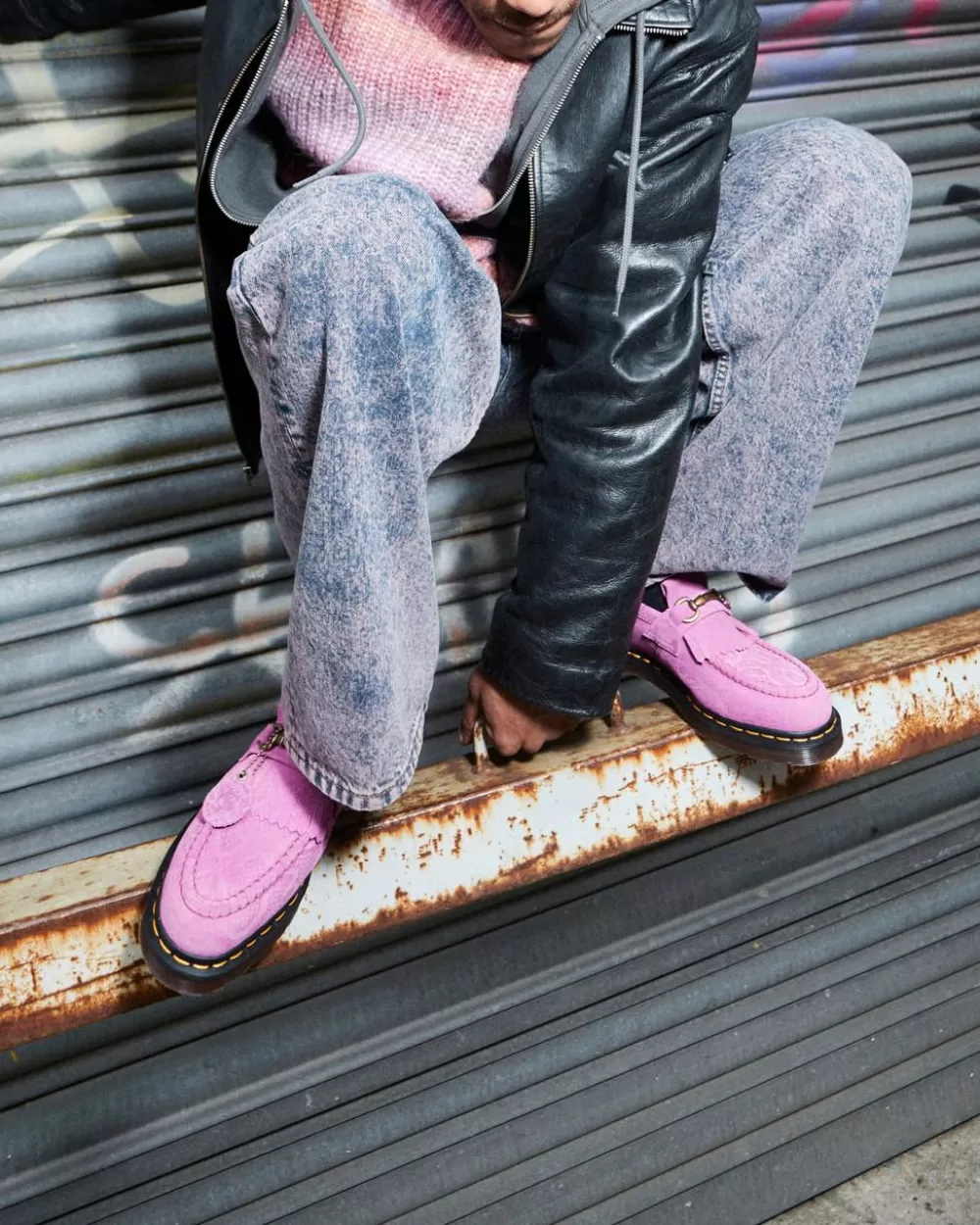 Adrian Snaffle Repello Emboss Suede Kiltie Loafers*Dr. Martens Best