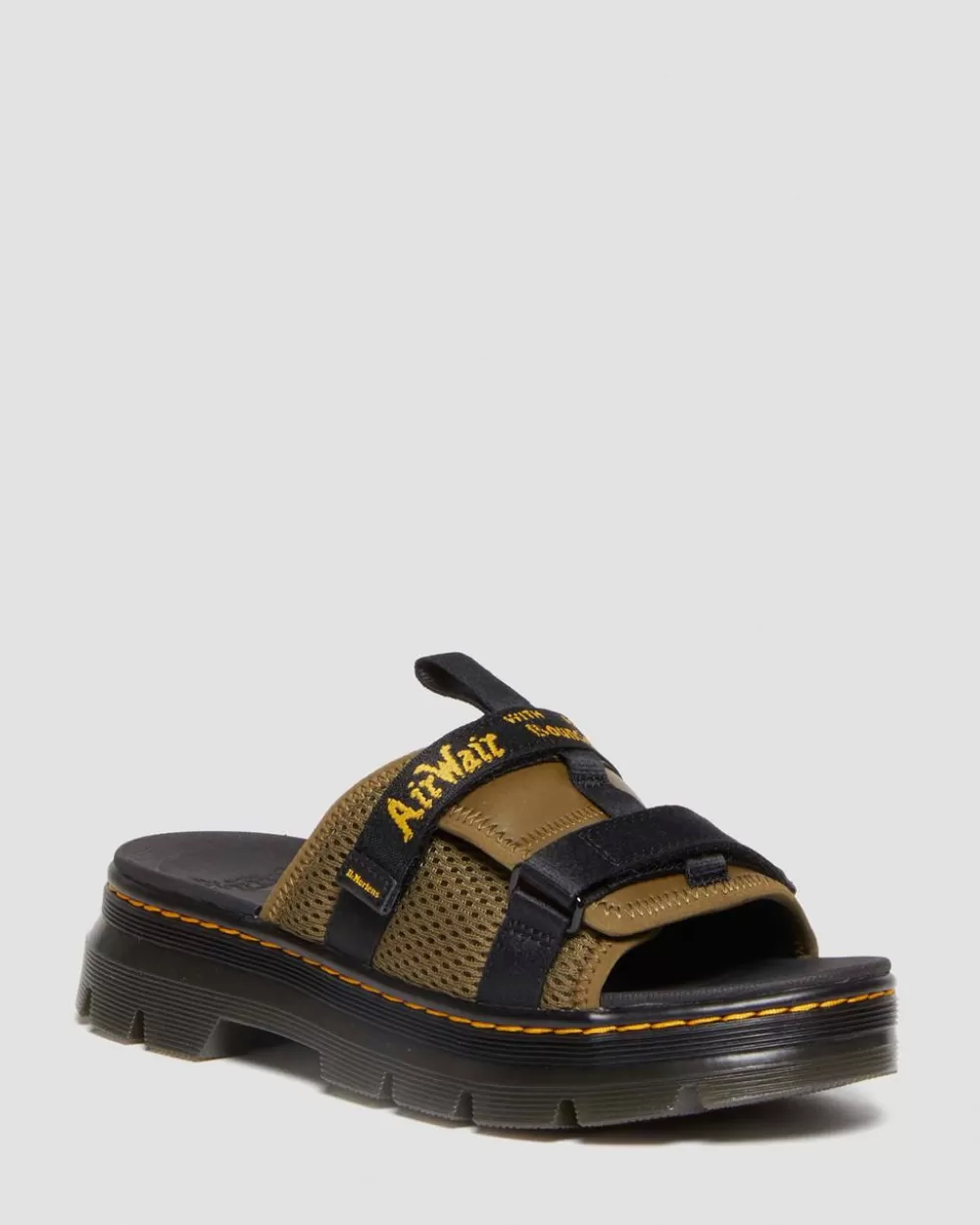 Ayce Logo Milled Leather Strap Platform -Lipokkaat*Dr. Martens Cheap
