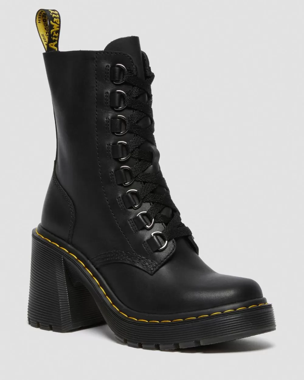 Chesney Leather Flared Heel Lace Up -Maiharit*Dr. Martens Best