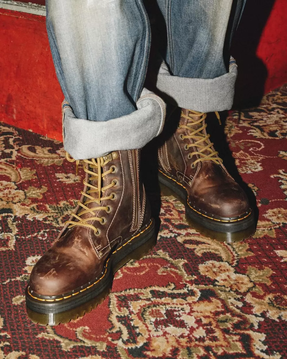 Jadon Leather Platform -Maiharit*Dr. Martens Discount
